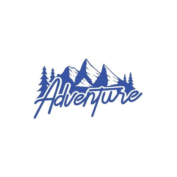 Adventure Dağ Sticker 17x17 Cm Mavi ürün görseli 1