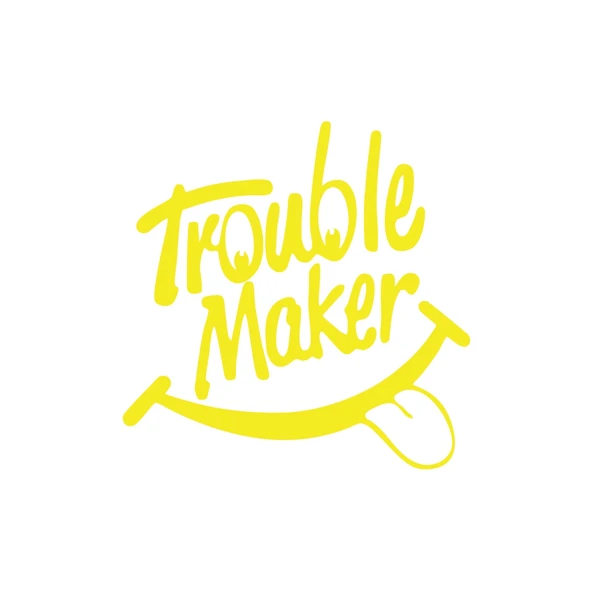 Trouble Maker Sticker 17x17 Cm Sarı ürün görseli 1