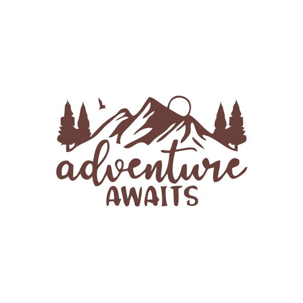 Adventure Awaits Sticker 17x17 Cm Kahverengi ürün görseli 1