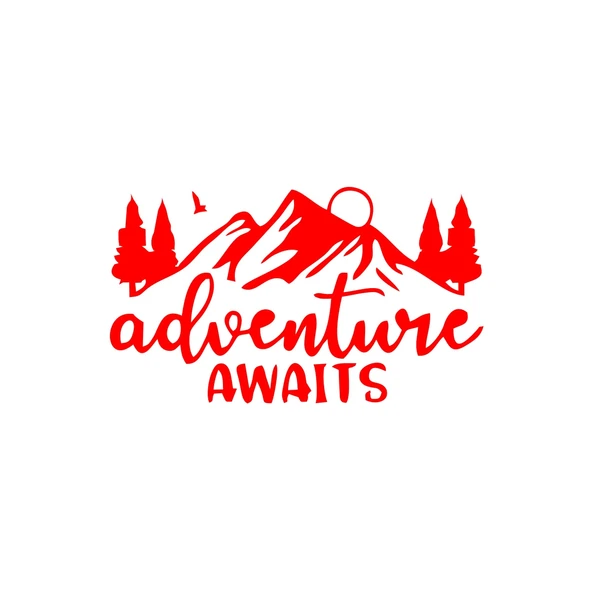 Adventure Awaits Sticker 17x17 Cm Kırmızı ürün görseli 1