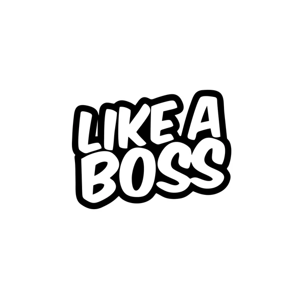 Like a Boss Sticker 17x17 Cm Siyah ürün görseli 1