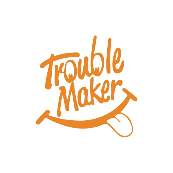 Trouble Maker Sticker 17x17 Cm Turuncu ürün görseli 1