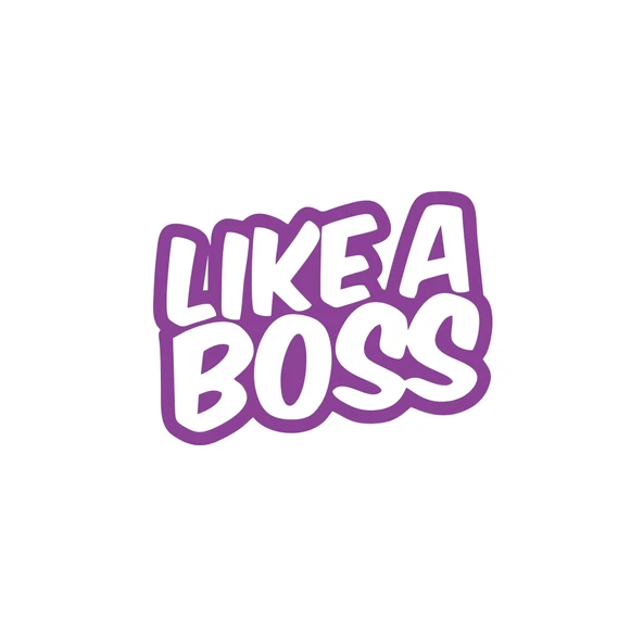 Like a Boss Sticker 17x17 Cm Mor ürün görseli 1