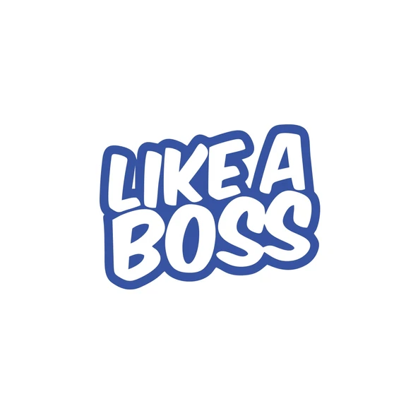 Like a Boss Sticker 17x17 Cm Mavi ürün görseli 1