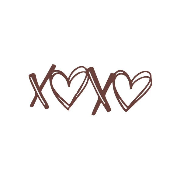 XOXO Kalpli Sticker 17x17 Cm Kahverengi ürün görseli 1