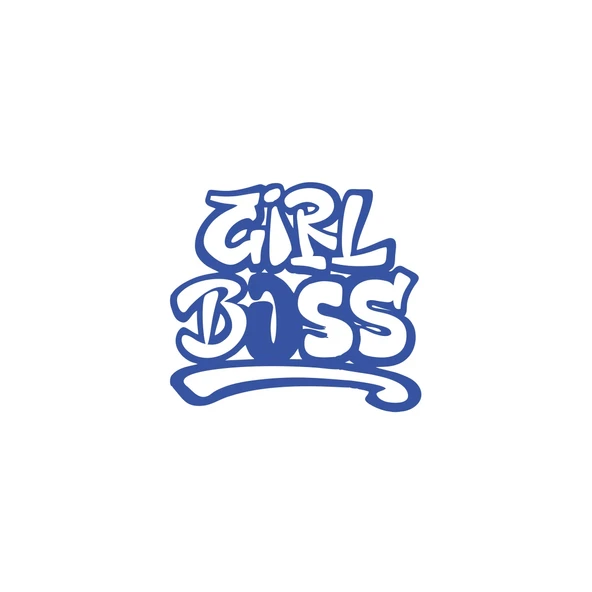 Girl Boss Sticker 17x17 Cm Mavi ürün görseli 1