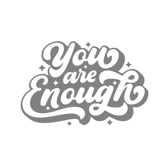 You are Enough Sticker 17x17 Cm Gri ürün görseli 1