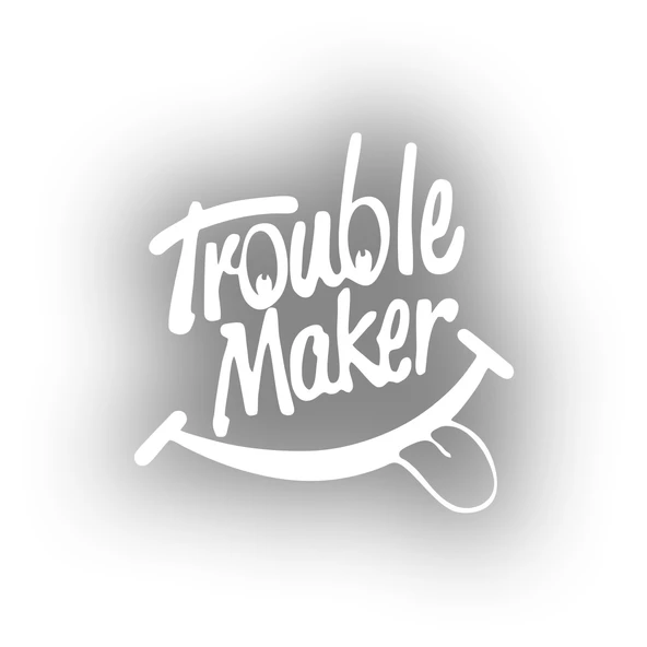 Trouble Maker Sticker 17x17 Cm Beyaz ürün görseli 1