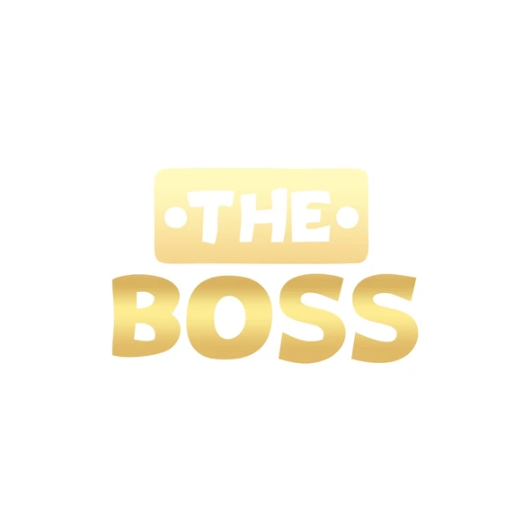 The Boss Sticker 17x17 Cm Gold ürün görseli 1