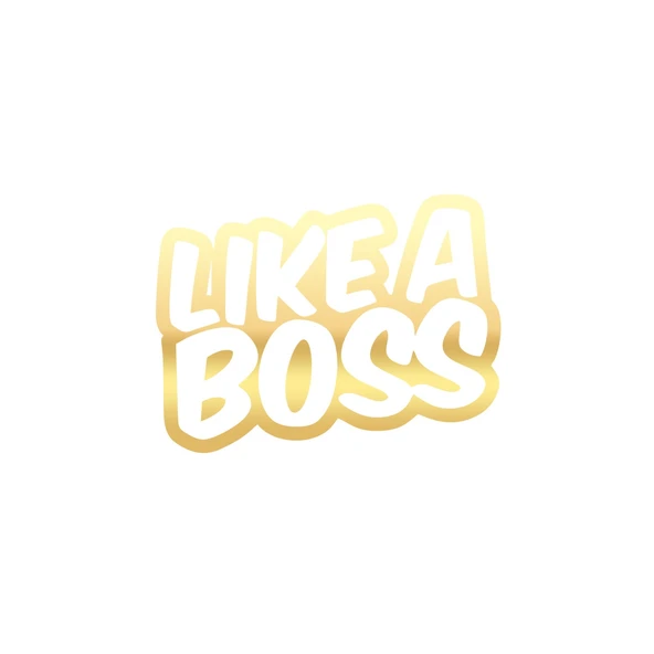 Like a Boss Sticker 17x17 Cm Gold ürün görseli 1