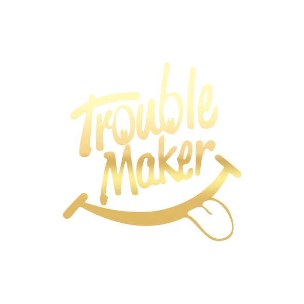 Trouble Maker Sticker 17x17 Cm Gold ürün görseli 1