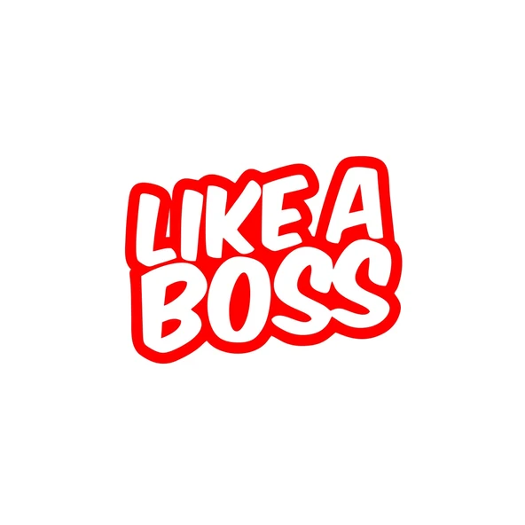 Like a Boss Sticker 17x17 Cm Kırmızı ürün görseli 1