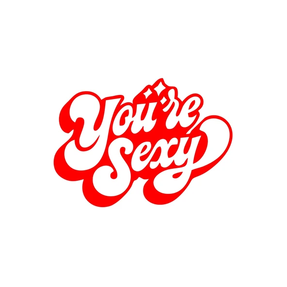 You're S*xy Sticker 17x17 Cm Kırmızı ürün görseli 1