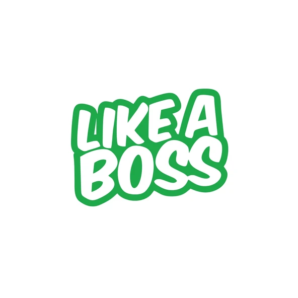Like a Boss Sticker 17x17 Cm Yeşil ürün görseli 1