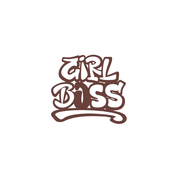 Girl Boss Sticker 17x17 Cm Kahverengi ürün görseli 1