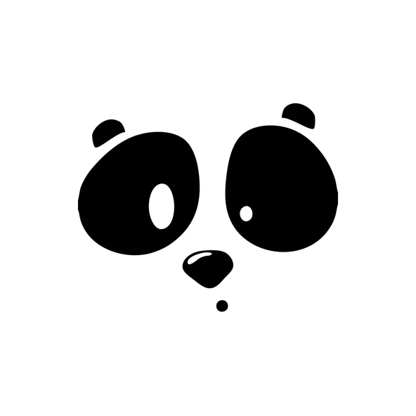 Panda Surat Sticker 17x17 Cm Siyah ürün görseli 1