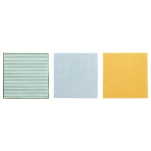 IKEA Pepprig Çift Taraflı Çok Renkli 28x28 cm Mikrofiber Bez 3'lü ürün görseli 1