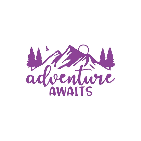 Adventure Awaits Sticker 17x17 Cm Mor ürün görseli 1