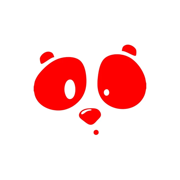 Panda Surat Sticker 17x17 Cm Kırmızı ürün görseli 1