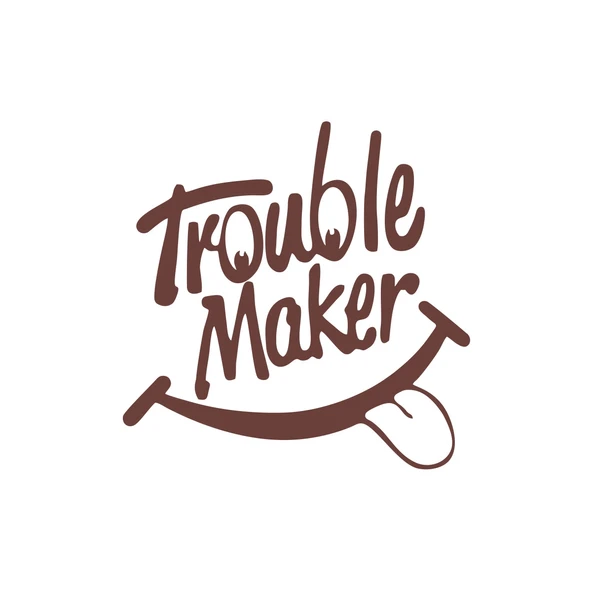 Trouble Maker Sticker 17x17 Cm Kahverengi ürün görseli 1