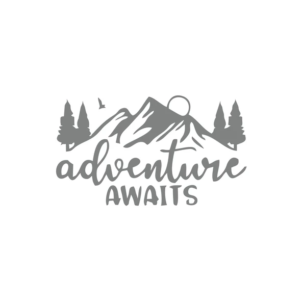 Adventure Awaits Sticker 17x17 Cm Gri ürün görseli 1
