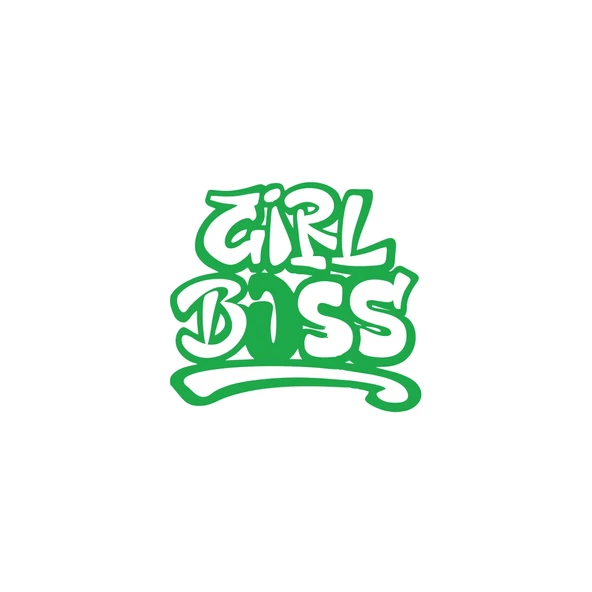 Girl Boss Sticker 17x17 Cm Yeşil ürün görseli 1