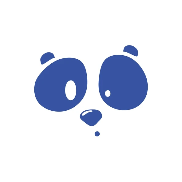 Panda Surat Sticker 17x17 Cm Mavi ürün görseli 1