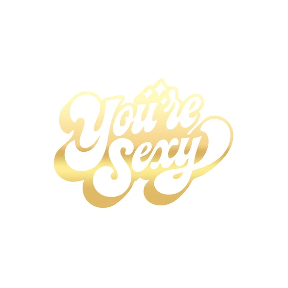 You're S*xy Sticker 17x17 Cm Gold ürün görseli 1