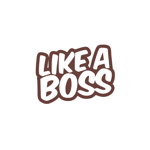 Like a Boss Sticker 17x17 Cm Kahverengi ürün görseli 1