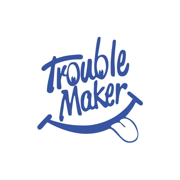 Trouble Maker Sticker 17x17 Cm Mavi ürün görseli 1