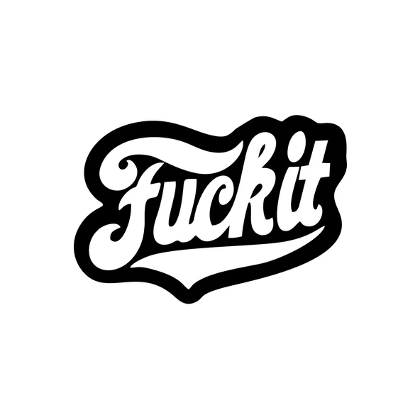 F*ck İt Sticker 17x17 Cm Siyah ürün görseli 1