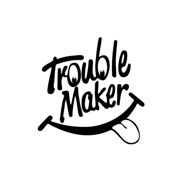 Trouble Maker Sticker 17x17 Cm Siyah ürün görseli 1