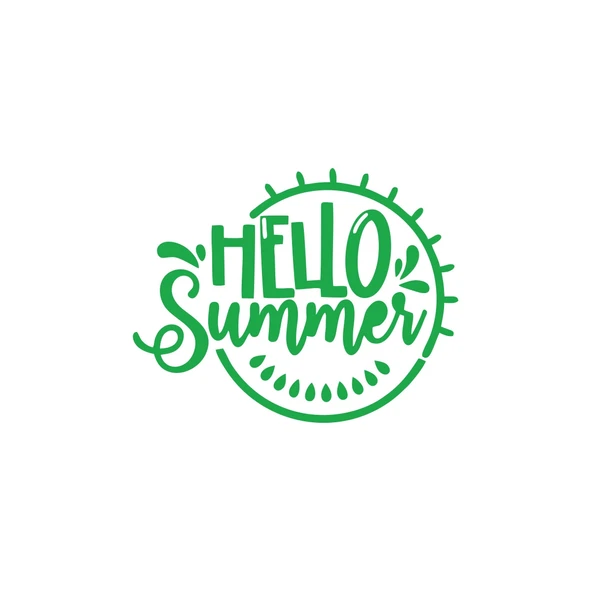 Hello Summer Sticker 17x17 Cm Yeşil ürün görseli 1