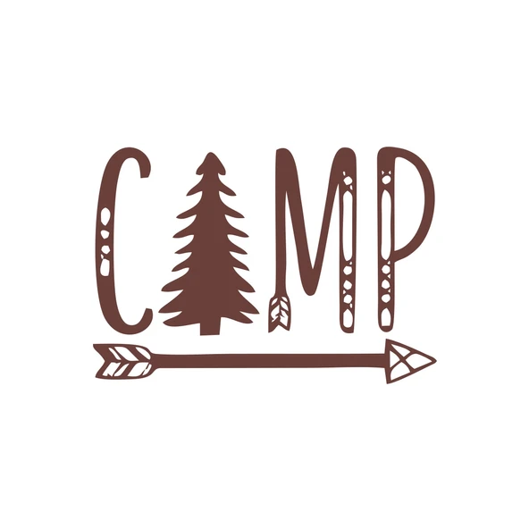 Camp Sticker 17x17 Cm Kahverengi ürün görseli 1