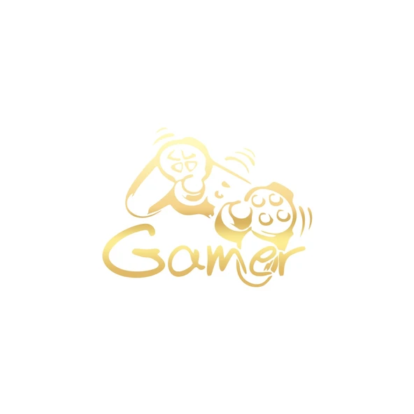 Gamer Sticker 17x17 Cm Gold ürün görseli 1
