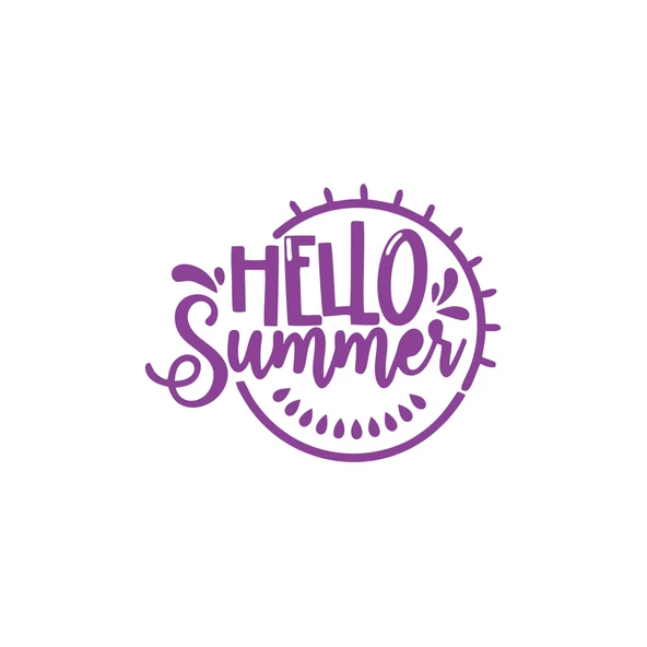 Hello Summer Sticker 17x17 Cm Mor ürün görseli 1