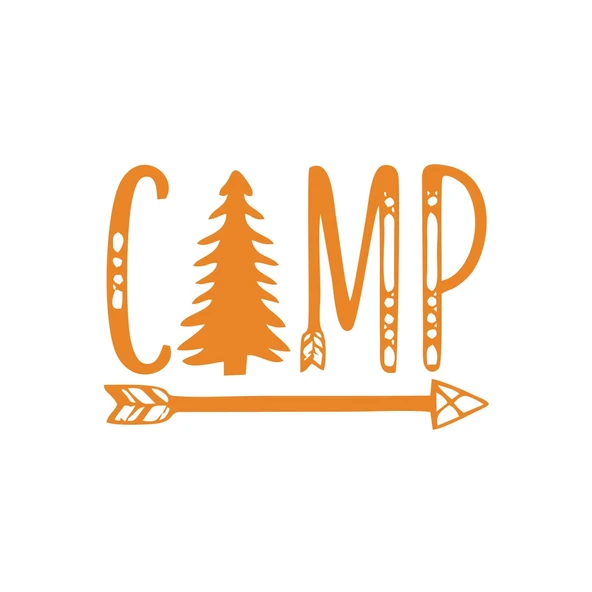 Camp Sticker 17x17 Cm Turuncu ürün görseli 1