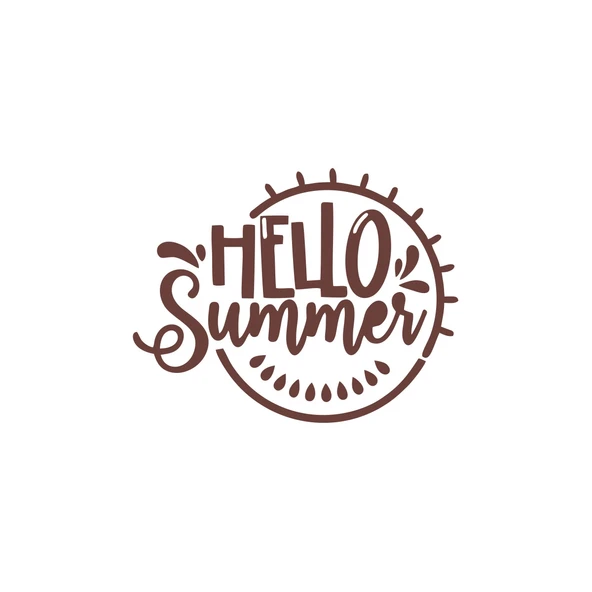 Hello Summer Sticker 17x17 Cm Kahverengi ürün görseli 1