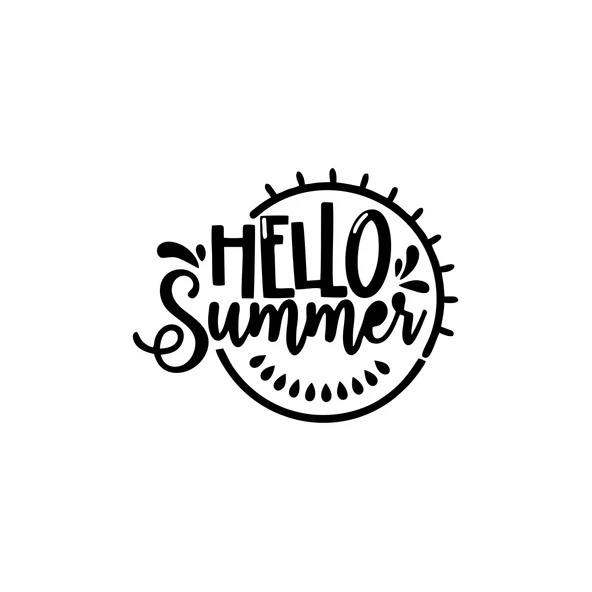 Hello Summer Sticker 17x17 Cm Siyah ürün görseli 1