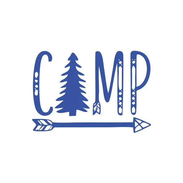 Camp Sticker 17x17 Cm Mavi ürün görseli 1