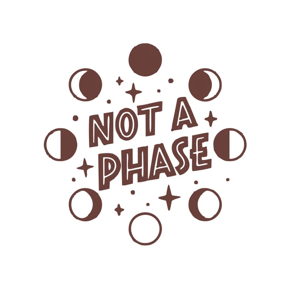 Not Phase Sticker 17x17 Cm Kahverengi ürün görseli 1