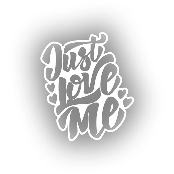 Just Love Me Sticker 17x17 Cm Beyaz ürün görseli 1