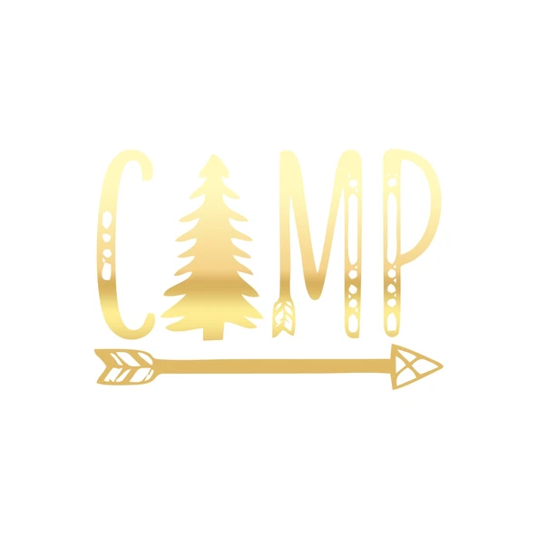 Camp Sticker 17x17 Cm Gold ürün görseli 1