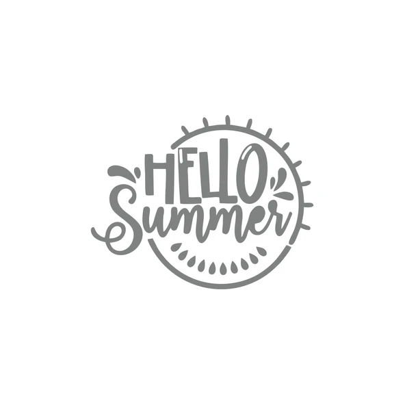 Hello Summer Sticker 17x17 Cm Gri ürün görseli 1