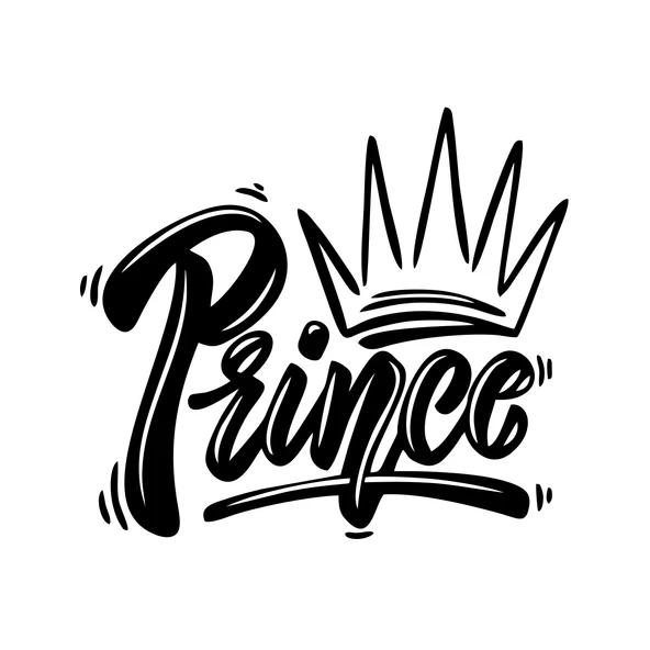 Prince Sticker 17x17 Cm Siyah ürün görseli 1