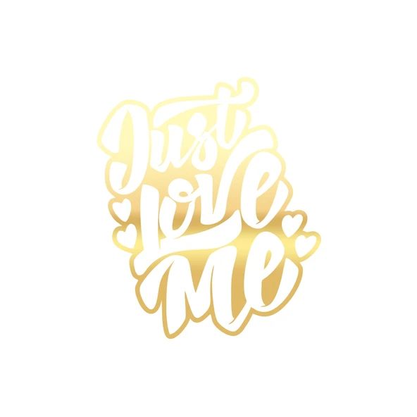 Just Love Me Sticker 17x17 Cm Gold ürün görseli 1