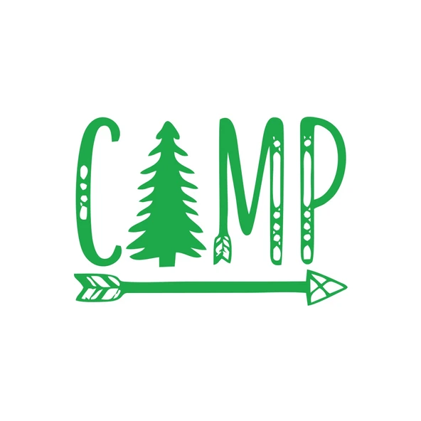 Camp Sticker 17x17 Cm Yeşil ürün görseli 1