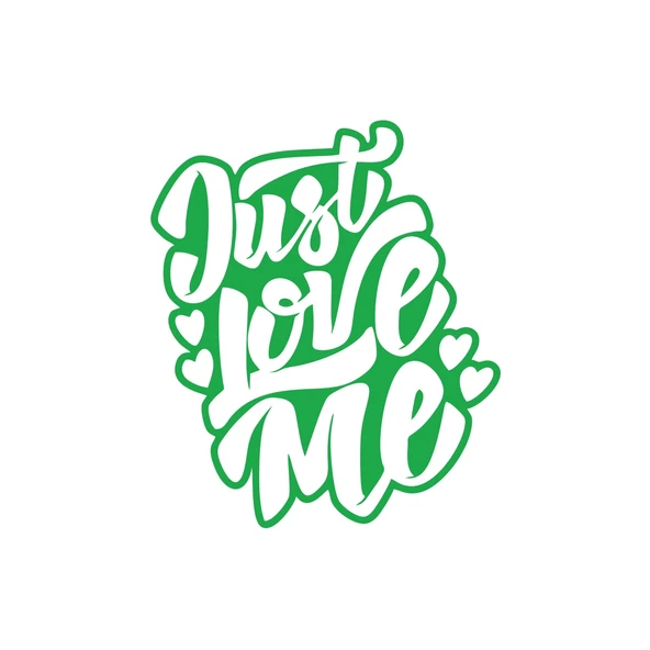 Just Love Me Sticker 17x17 Cm Yeşil ürün görseli 1