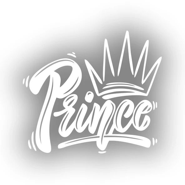 Prince Sticker 17x17 Cm Beyaz ürün görseli 1
