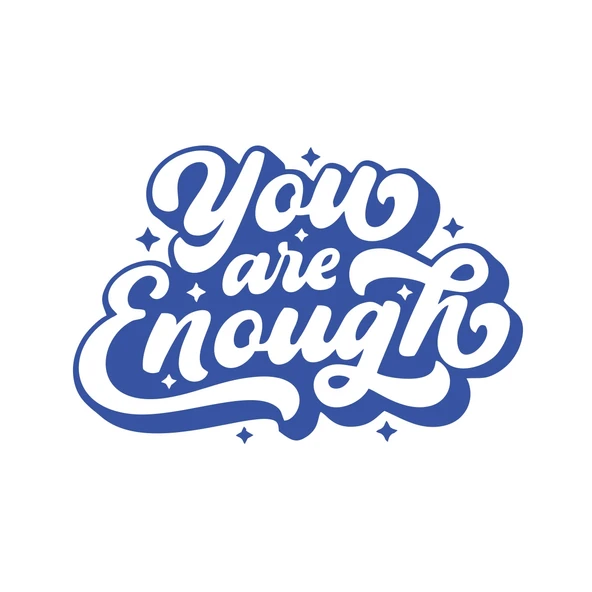 You are Enough Sticker 17x17 Cm Mavi ürün görseli 1